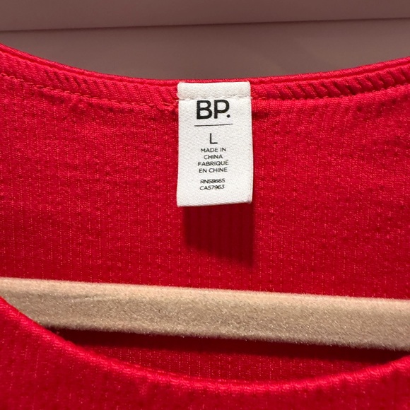 BP Red Ribbed Top - Picture 2 of 3